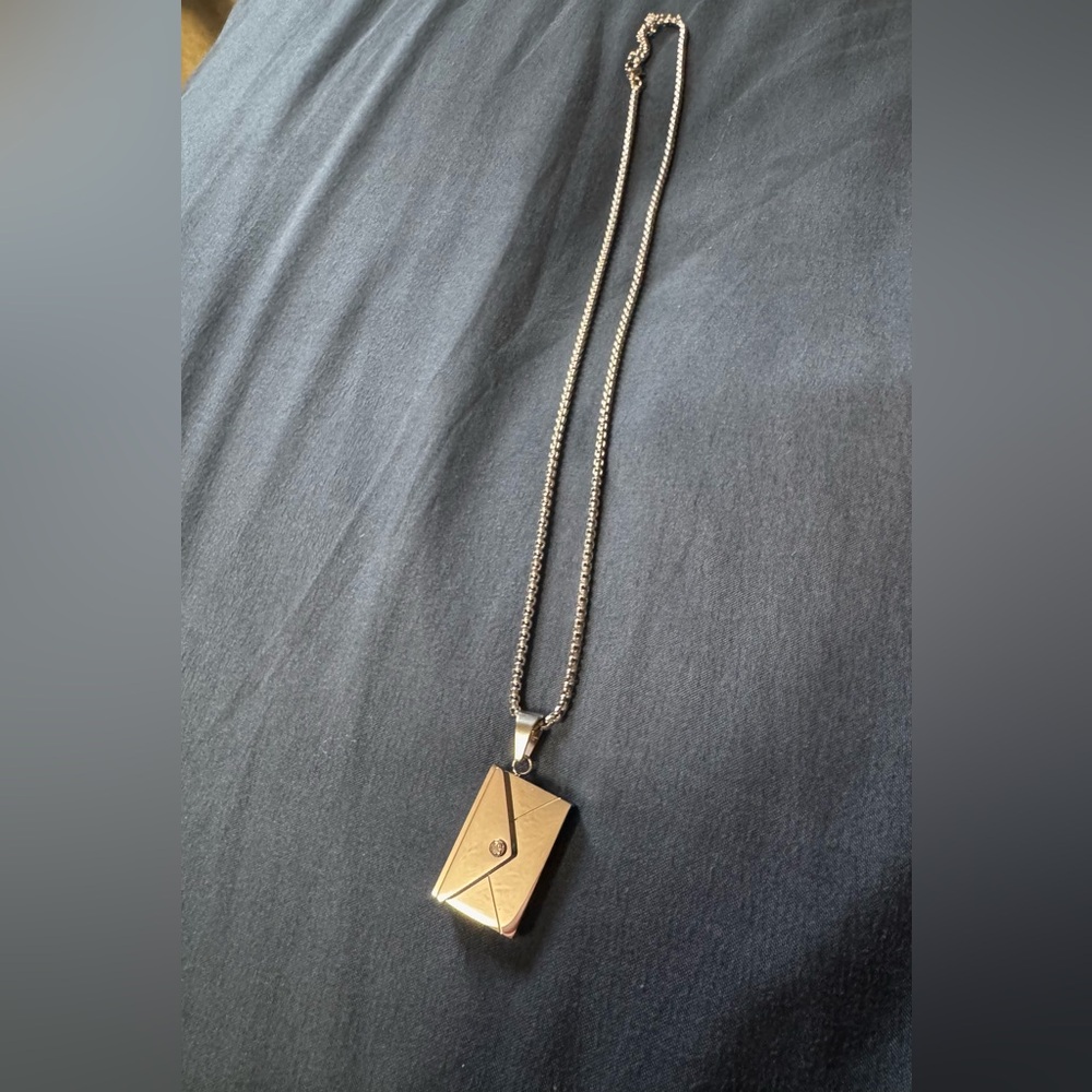 Silver Envelope “I Love You” Pendant Necklace 💌